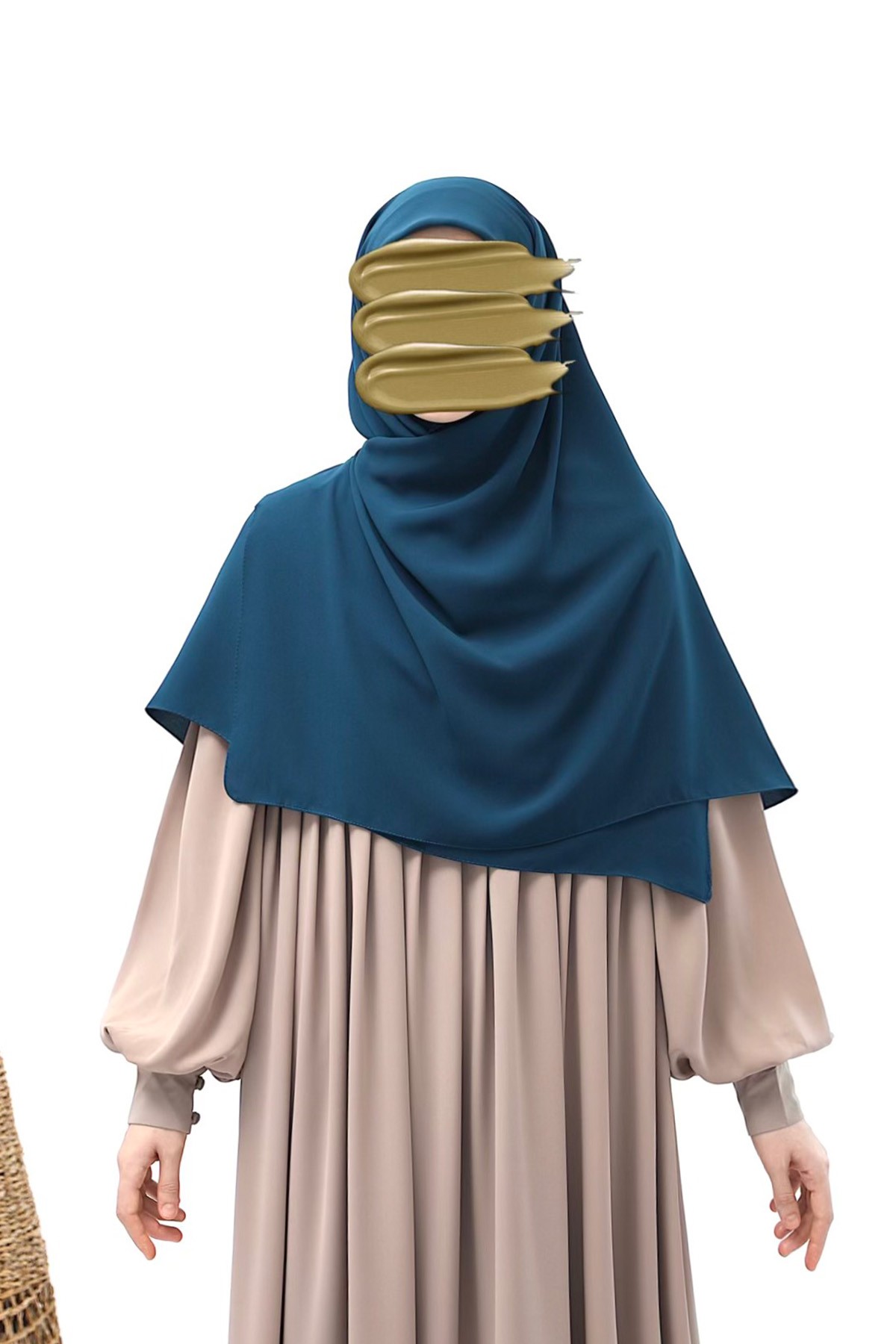 Square Hijab - Teal Blue