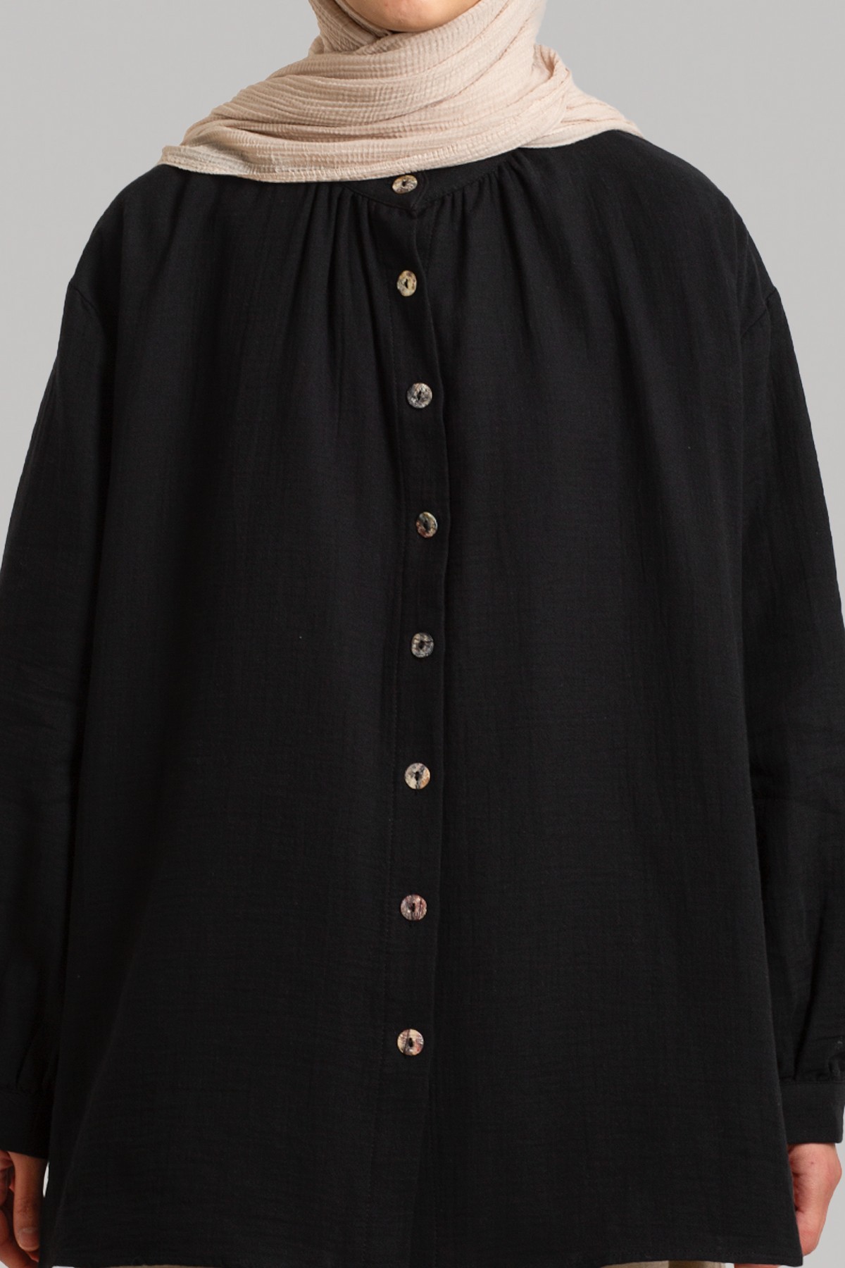 Muslin Gathered Shirt