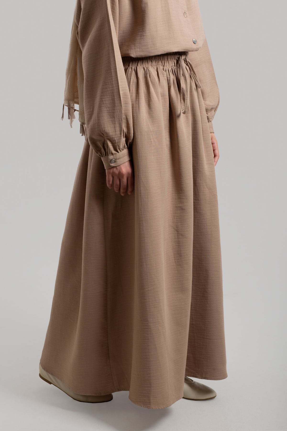 Tie-waist Muslin Skirt - Vizon
