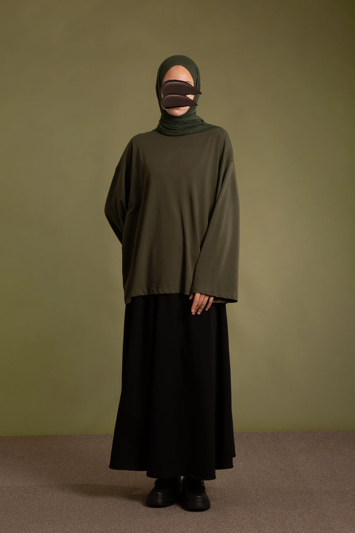 Basic Long-sleeve T-shirt - Khaki