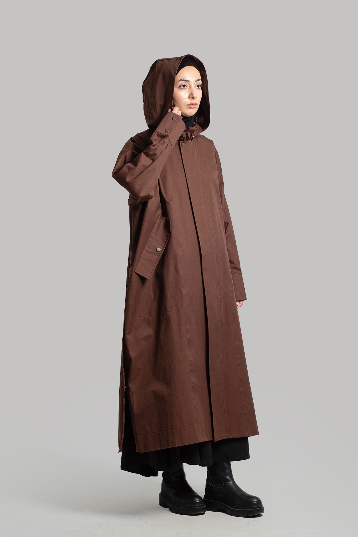 Parka Raincoat - Coffee