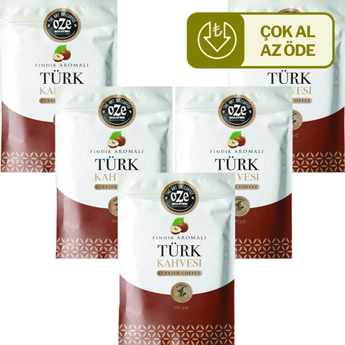 Fındık Aromalı Türk Kahvesi 5'li 100G