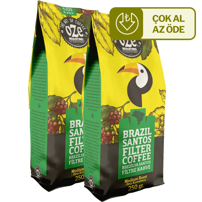 Brazil Santos Filtre Kahve 2'li 250G