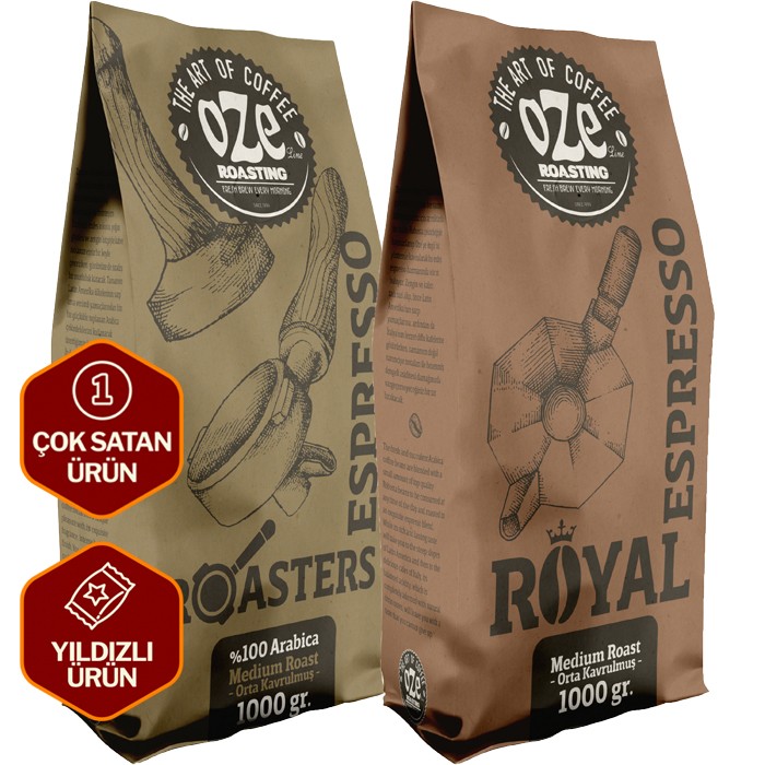 Royal ve Roasters Espresso Kahve Seti 2'li 250G
