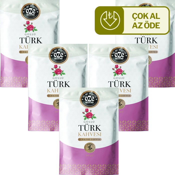 Gül Aromalı Türk Kahvesi 5'li 100G