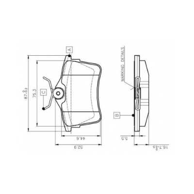 Peugeot 308 2007 sonrası 0986TB3091 Arka Fren Balatası bosch
