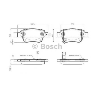 Toyota Avensis 1.6 1.8 2005 SONRASI 0986TB2464 ARKA FREN BALATASI Bosch