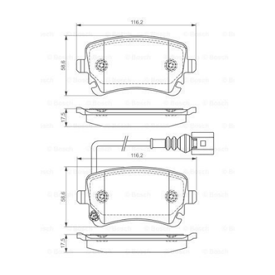 Vw Multivan V 2.0 2003 2015 arası 0986495094 ARKA FREN BALATASI BOSCH