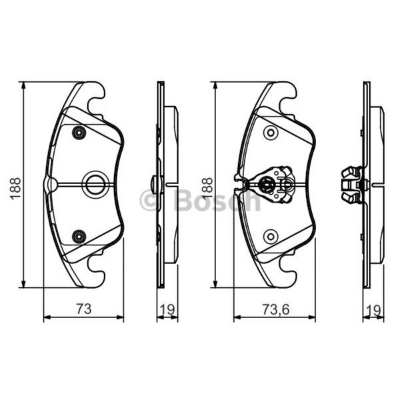 Audi A6 1.8 2.0 TFSI Ön Fren Balatası  0986495110 Bosch
