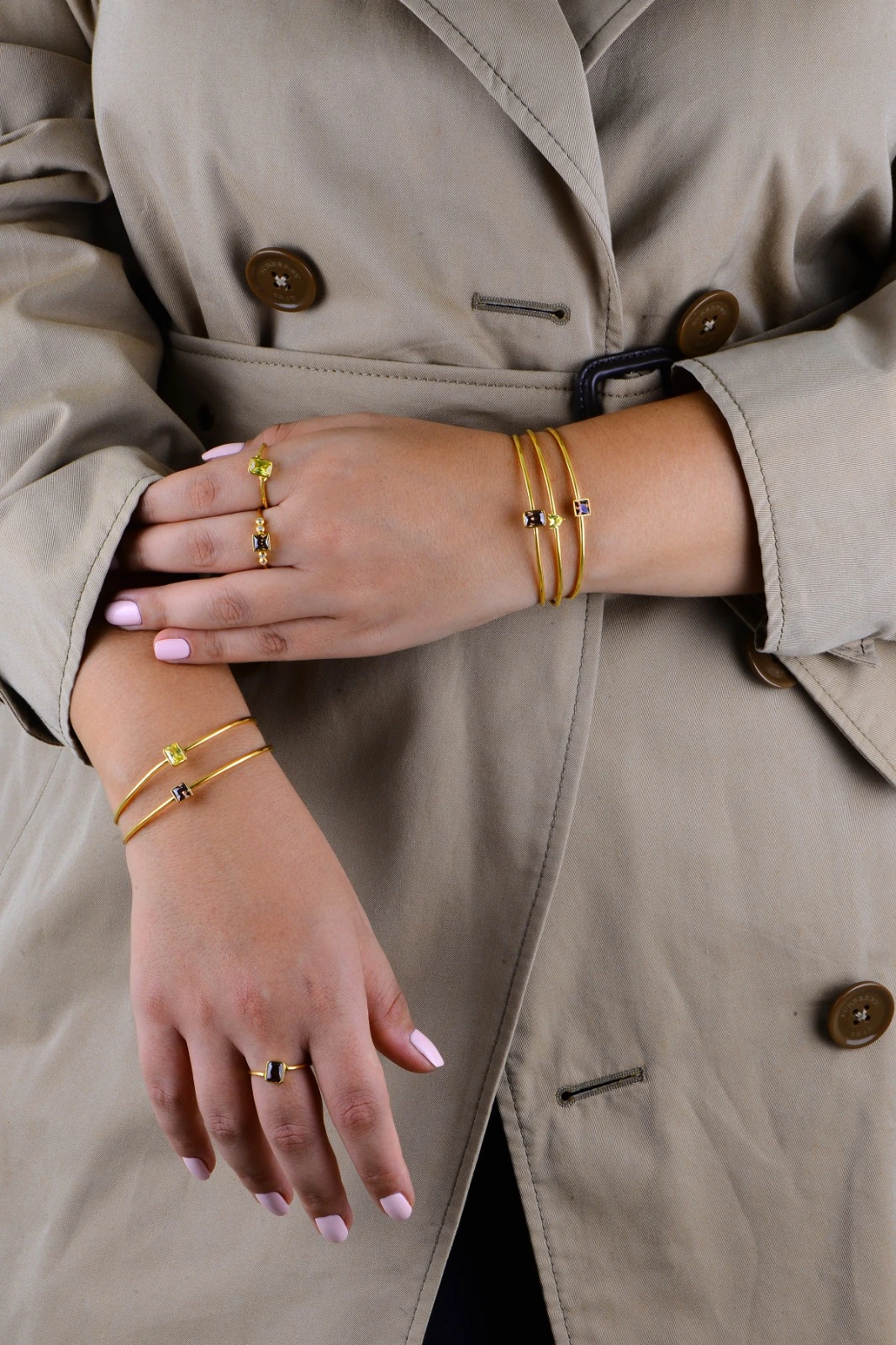 Amber Octagon Yüzük