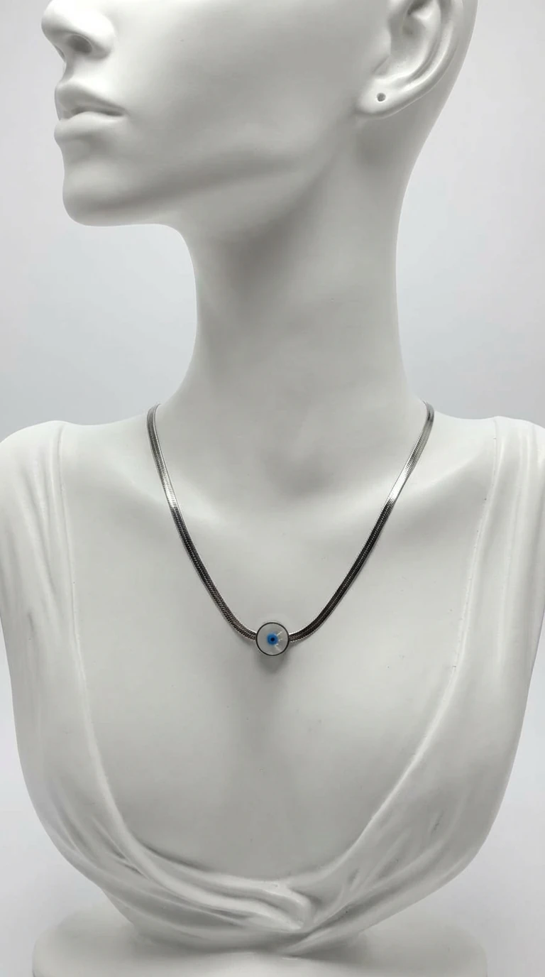 Minimal Çelik Yılan Zincir Kolye