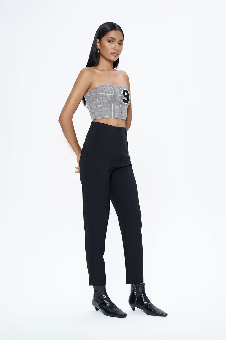 PENS DETAYLI PANTOLON - SİYAH