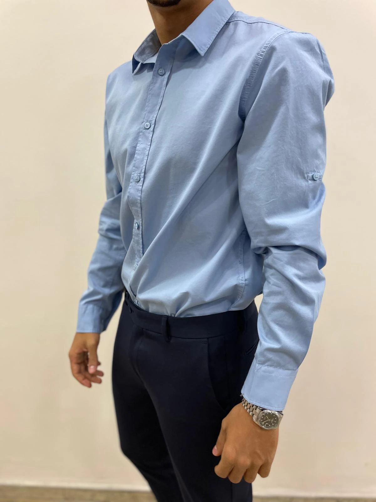 SLİM FİT GÖMLEK - MAVİ