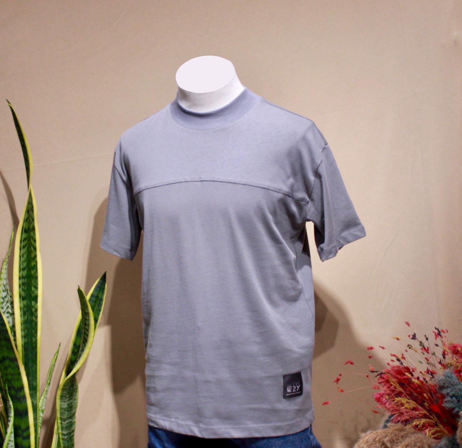 OVERSIZE YAKA DETAYLI TSHIRT - GRİ
