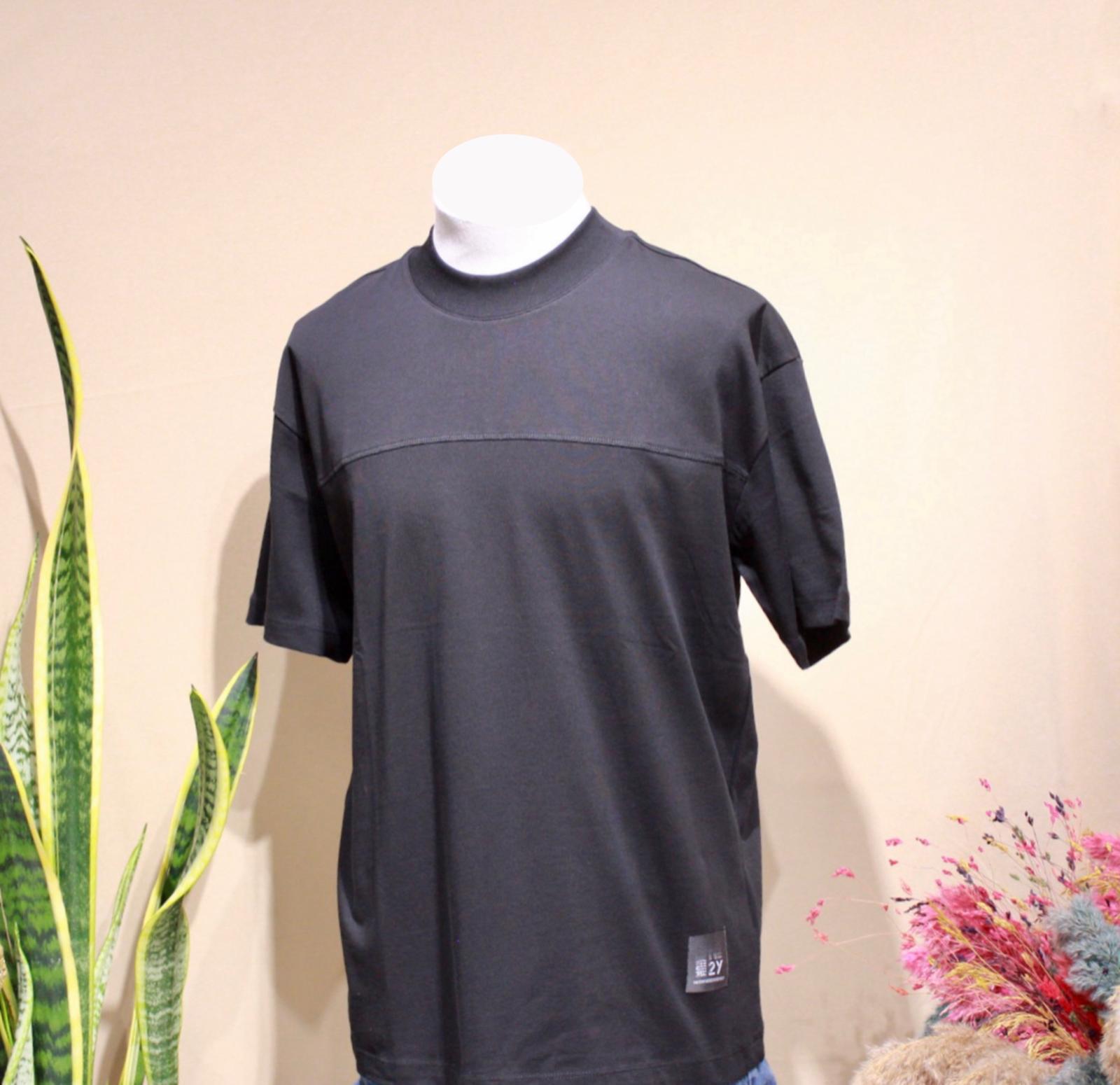 OVERSIZE YAKA DETAYLI TSHIRT - SİYAH