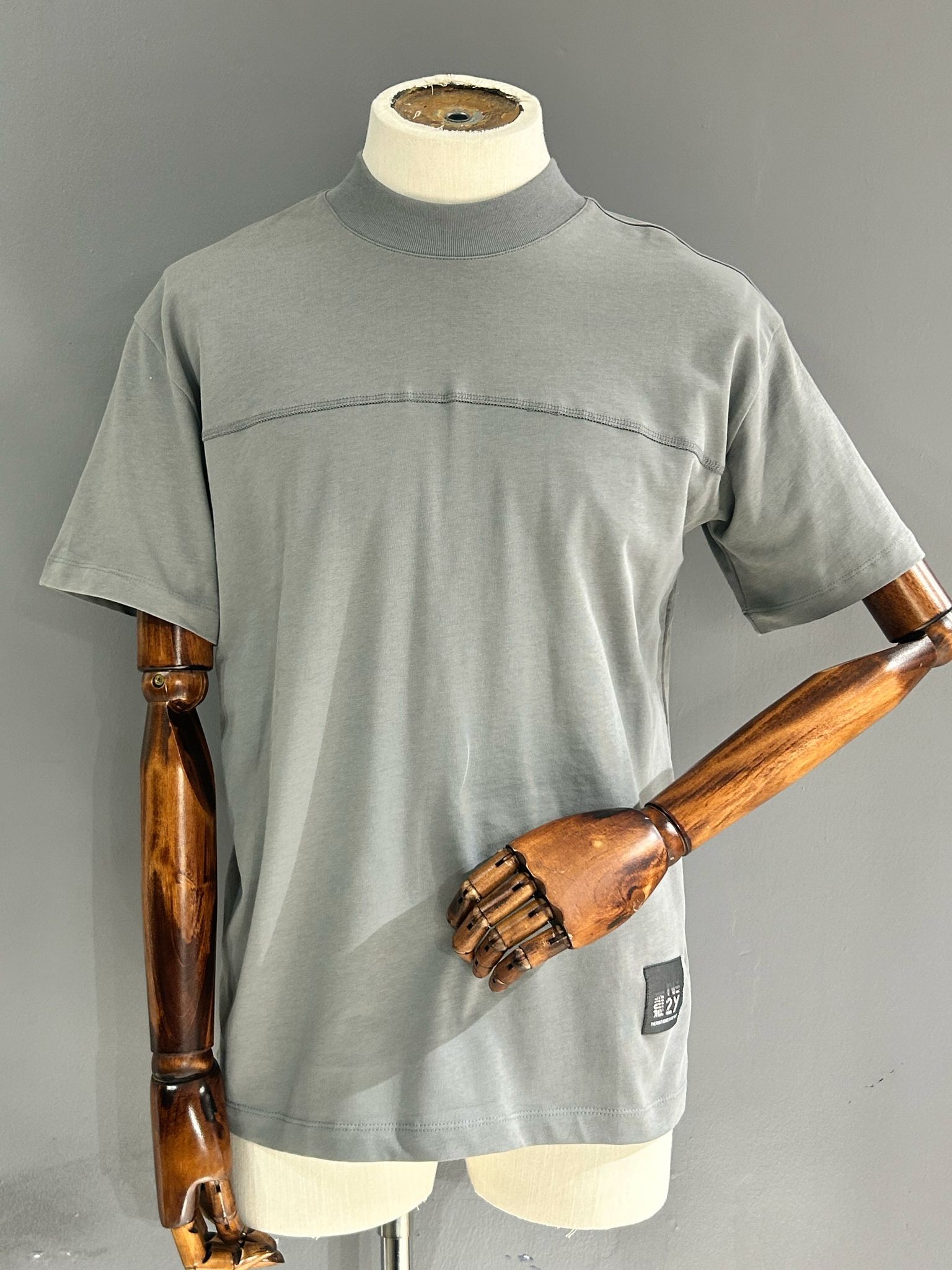 OVERSIZE YAKA DETAYLI TSHIRT - GRİ