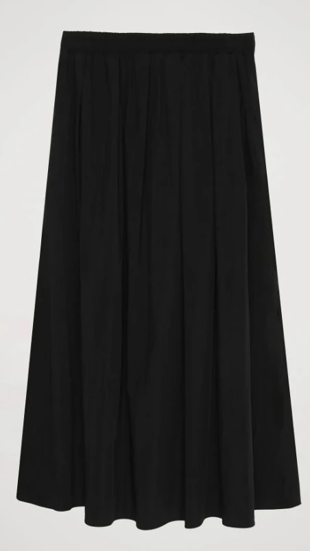  BELİ LASTİKLİ ETEK - SİYAH