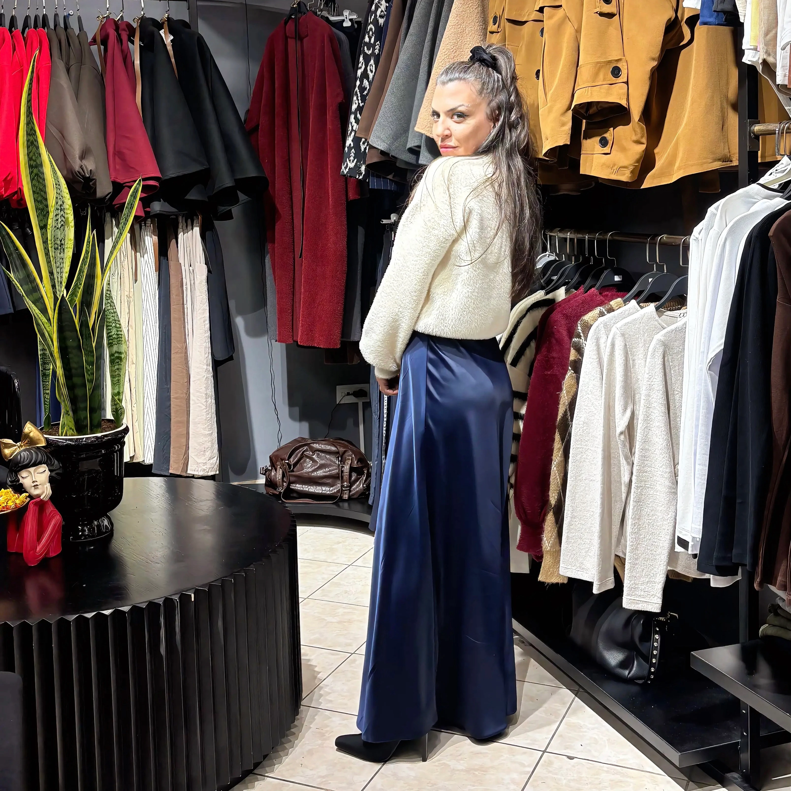 Saten Etek - maxi boy