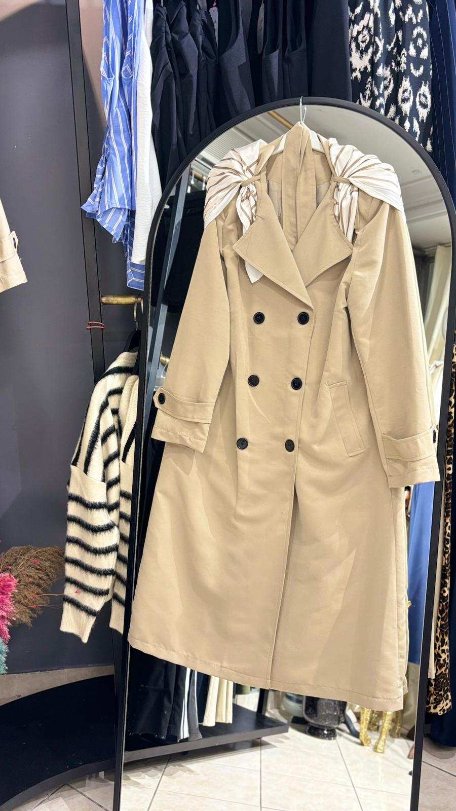 Kadın Trenç Kot Uzun