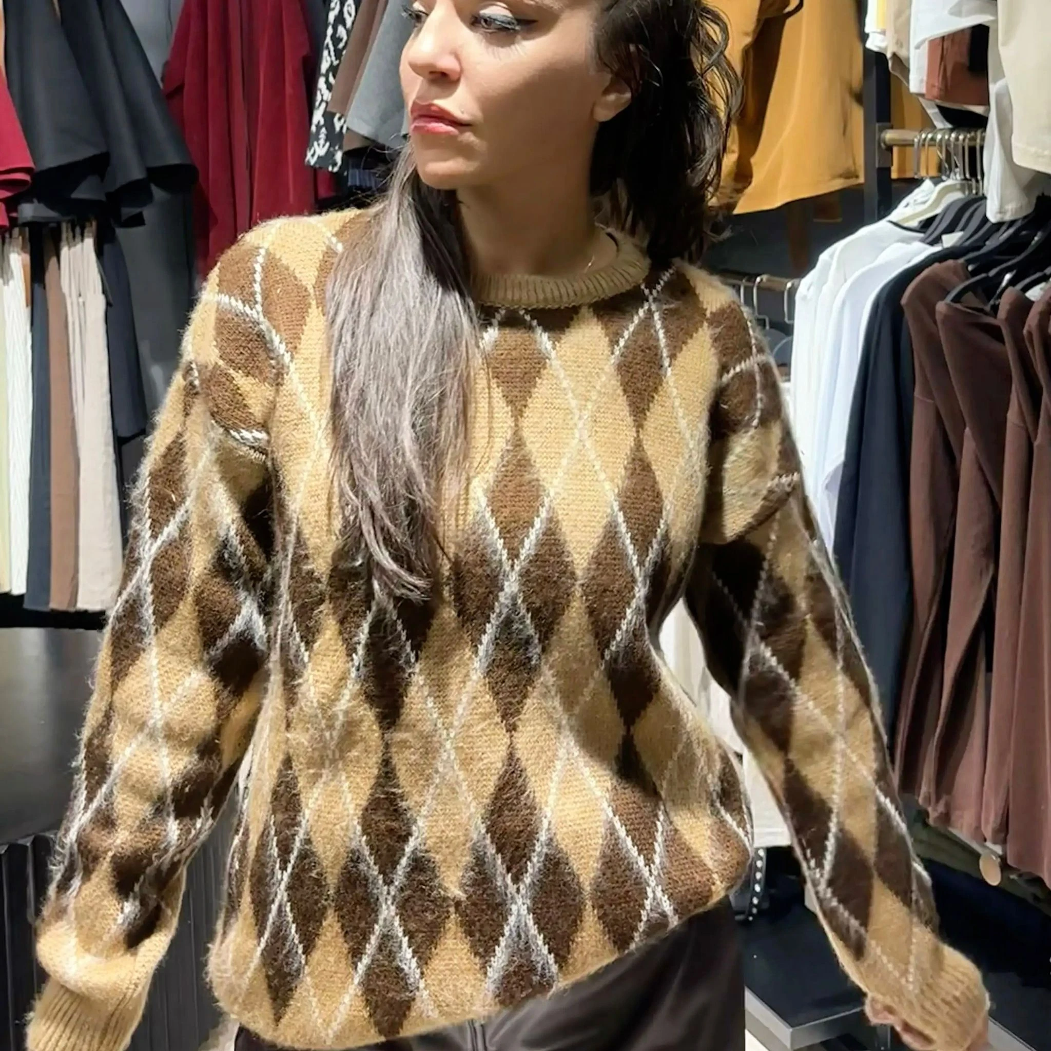 Baklava Dilim Kazak - Standart Beden