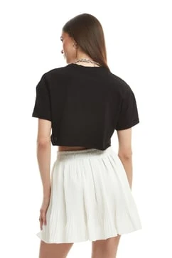 İÇİ ŞORTLU ETEK - KREM