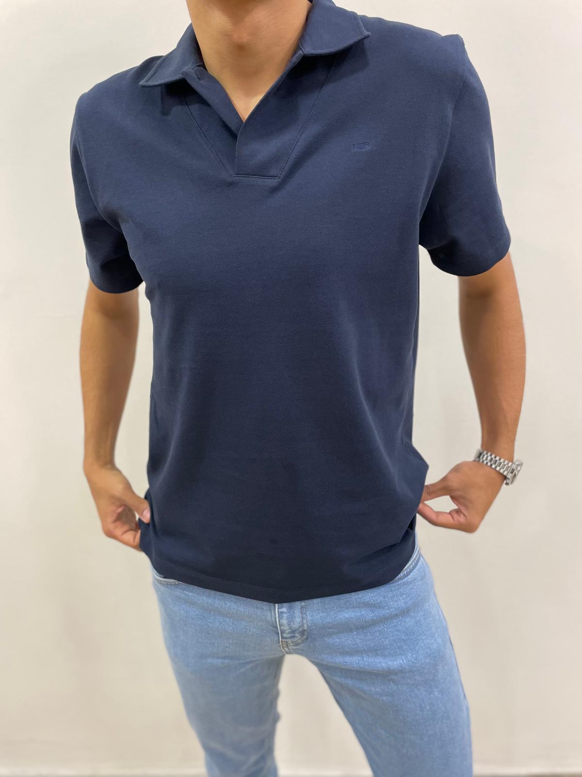 POLO YAKA REGULAR KESİM TSHİRT - LACİVERT