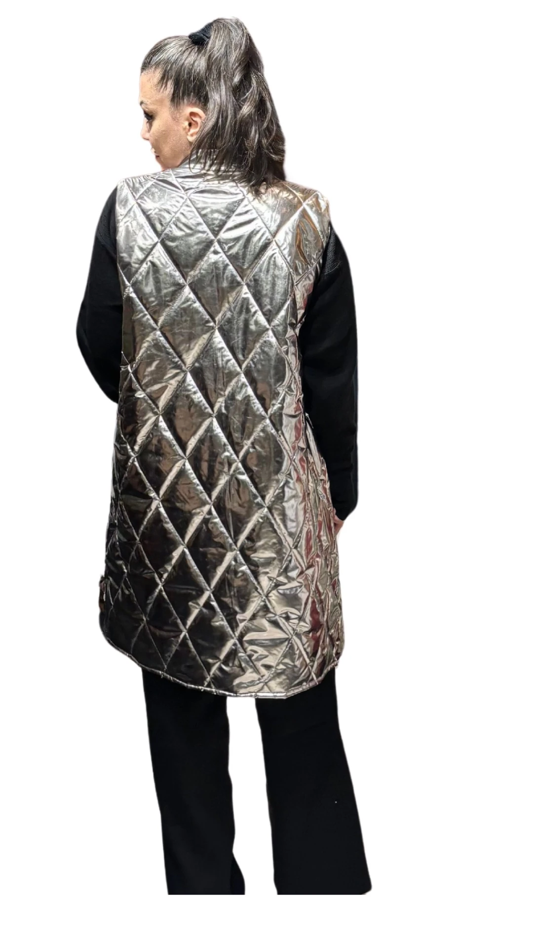 Şişme Yelek  Metalik Gri – Gölge Koleksiyonu