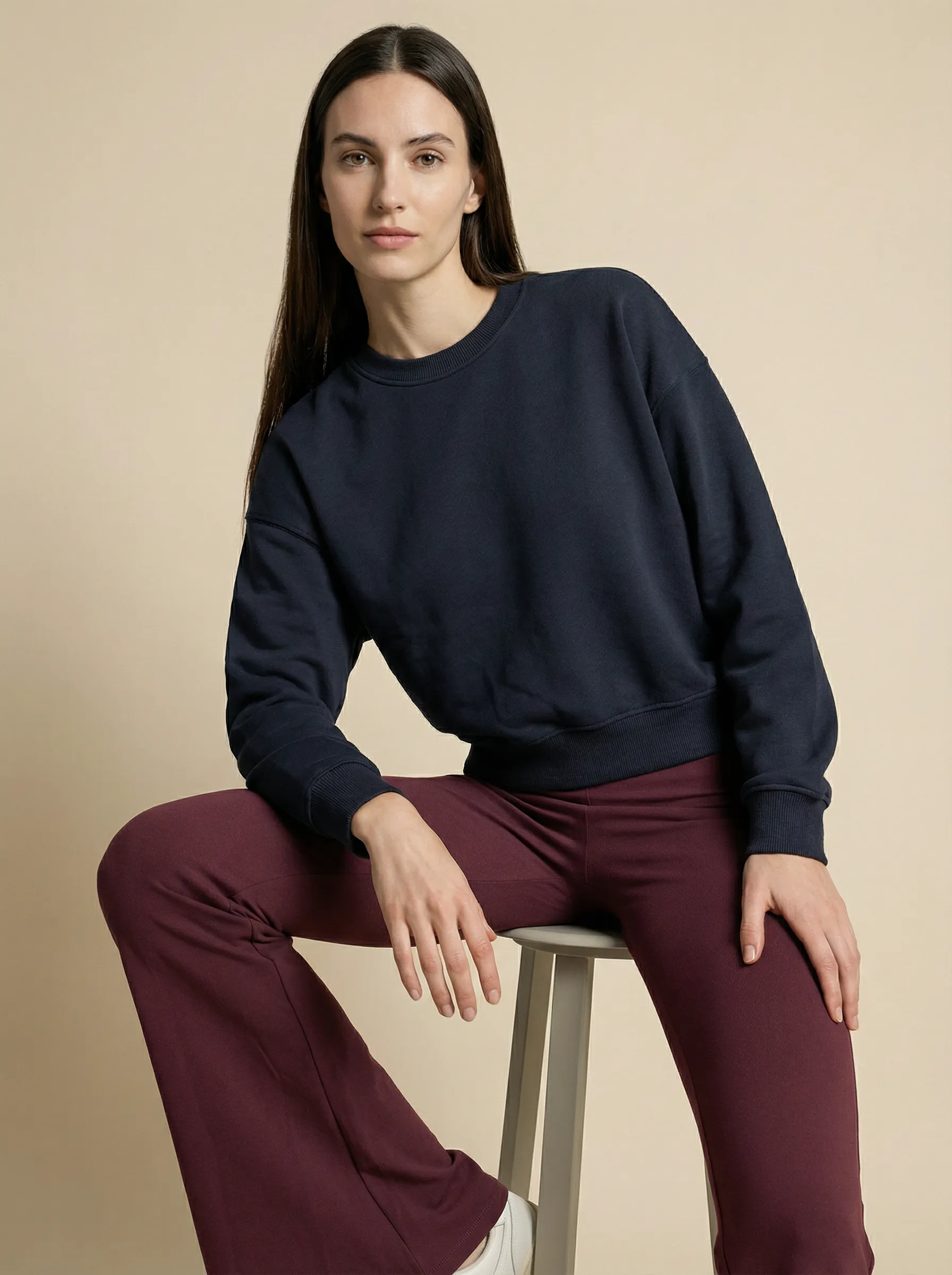 Bisiklet Yaka Sweatshirt