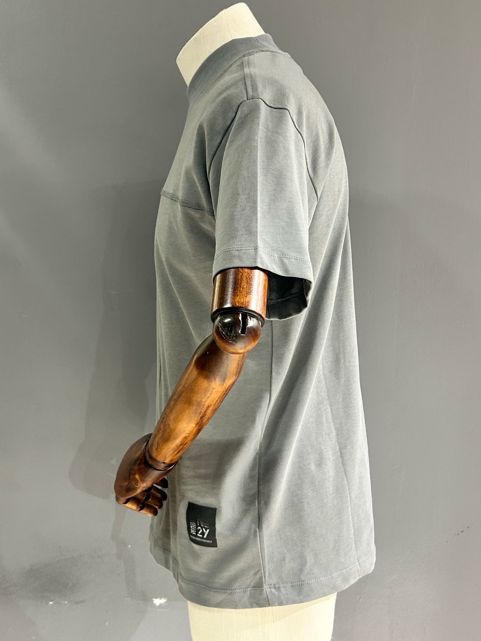 OVERSIZE YAKA DETAYLI TSHIRT - GRİ