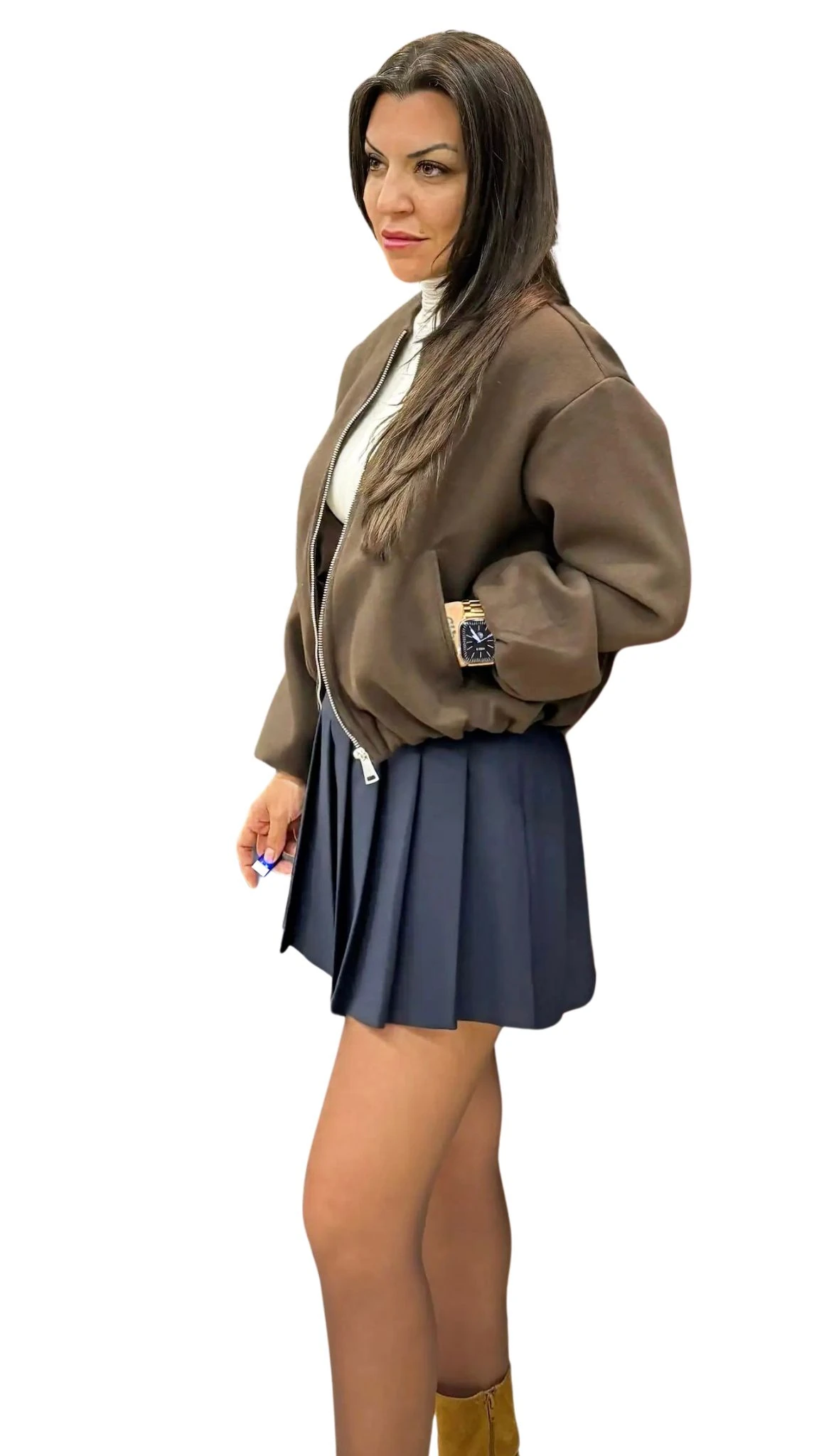 Kemer Detaylı Pileli Etek