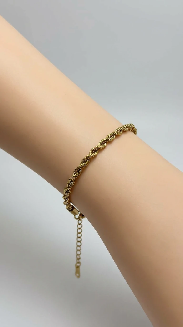 Burgulu Chain Çelik Bileklik