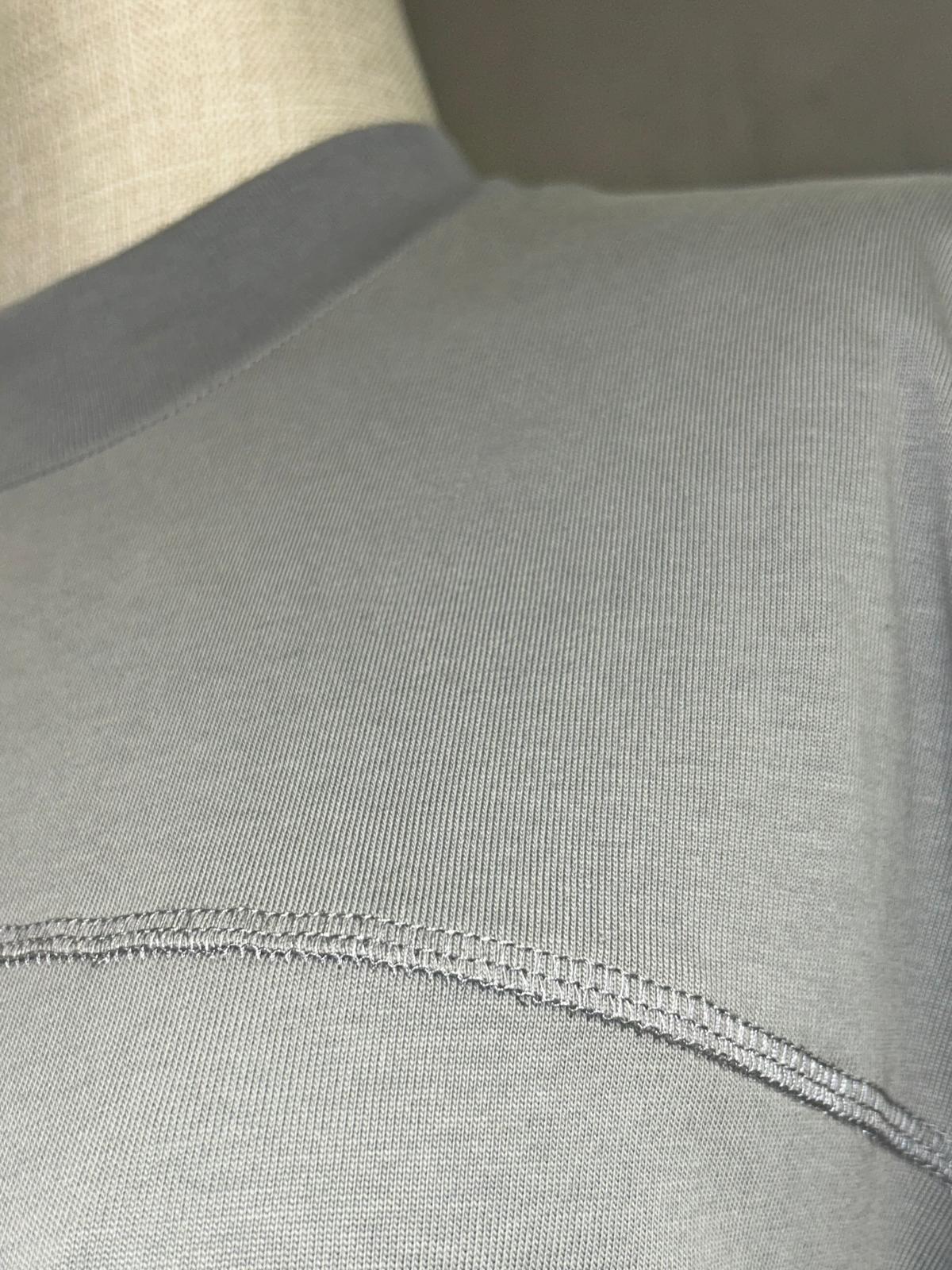 OVERSIZE YAKA DETAYLI TSHIRT - GRİ