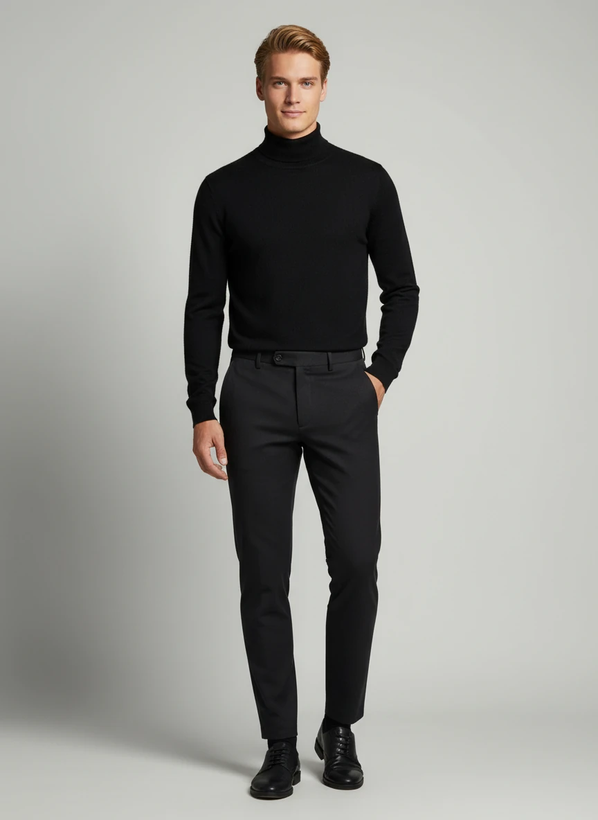 Erkek Boğazlı Triko Kazak