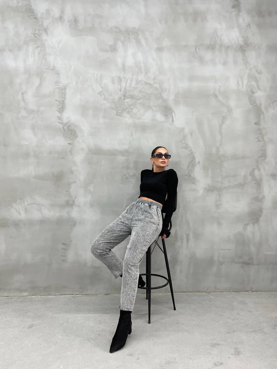 PAÇASI PÜSKÜLLÜ PANTOLON - KOYU GRİ