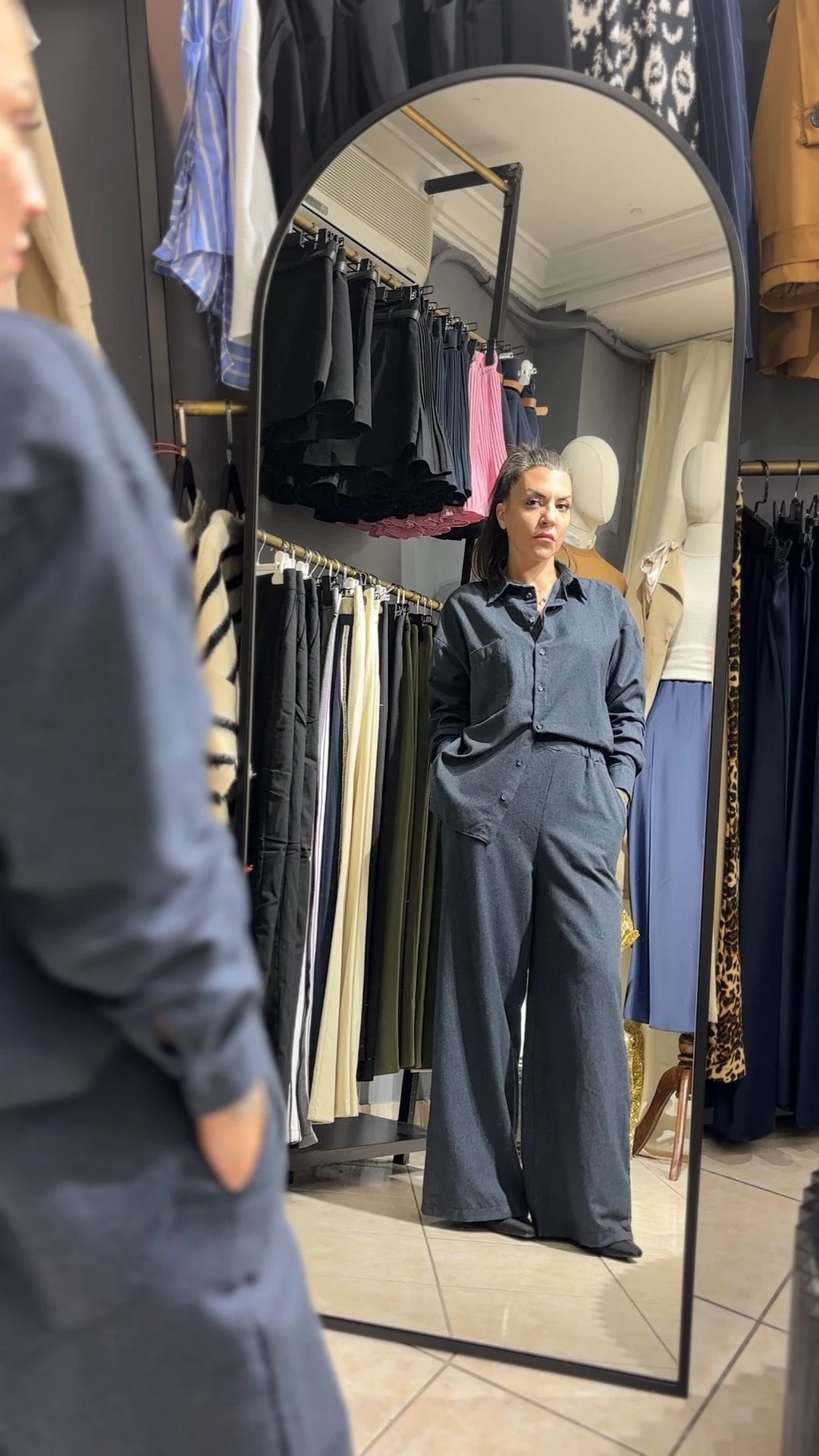 Kadın Gömlek Pantolon Takım