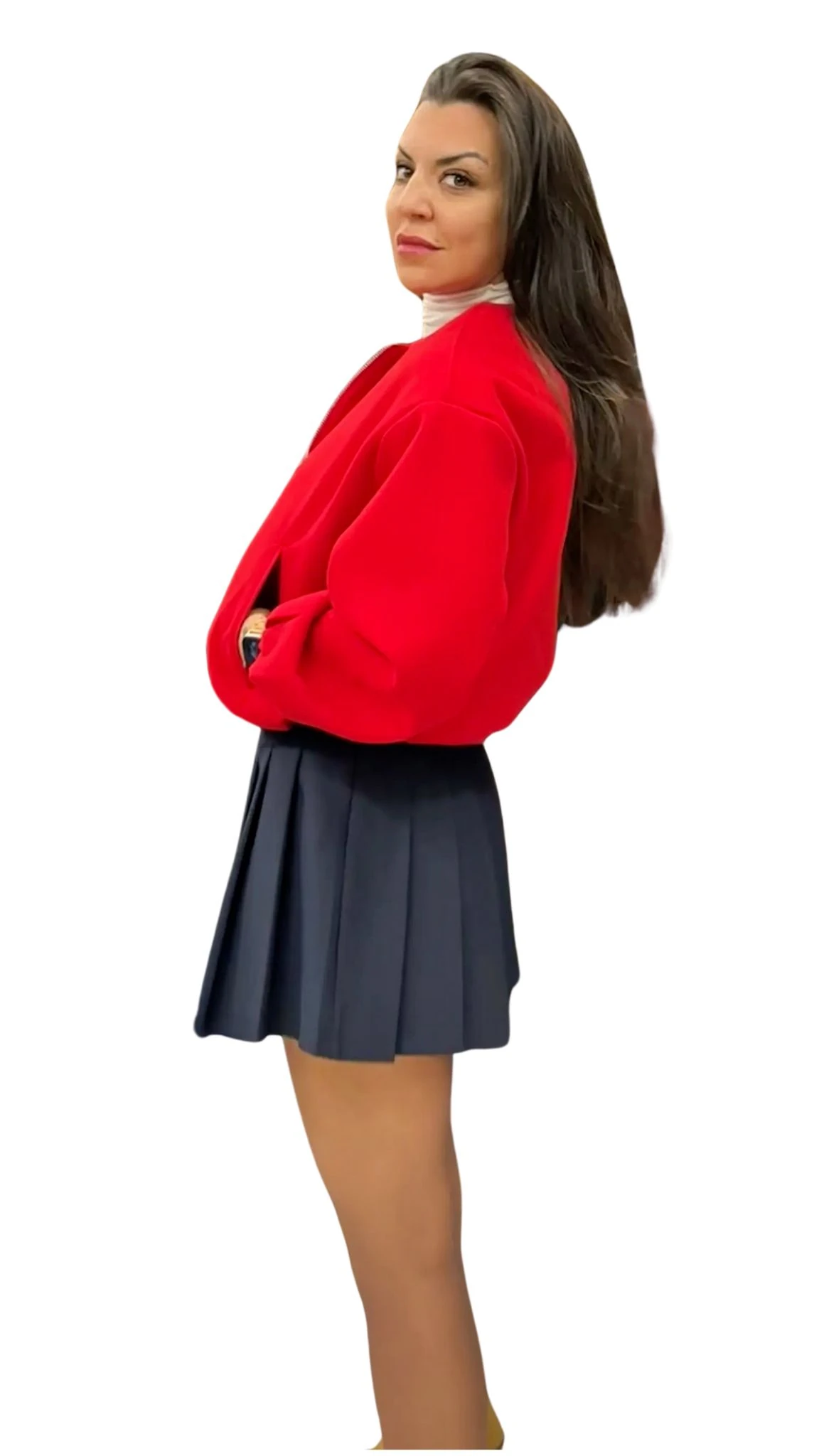 Kemer Detaylı Pileli Etek