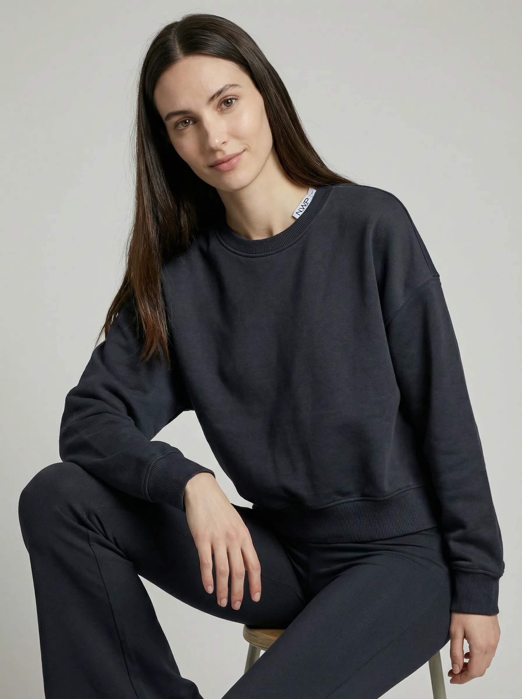 Bisiklet Yaka Sweatshirt