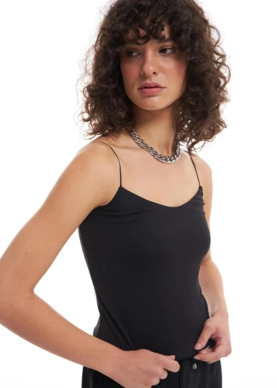 İP ASKILI ATLET - SİYAH