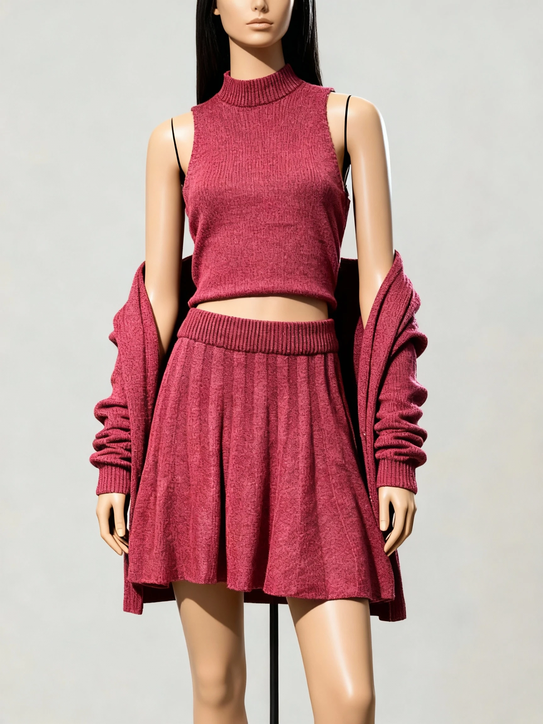 Şardonlu 3'lü Bluz Hırka EtekTakım -  STD Beden