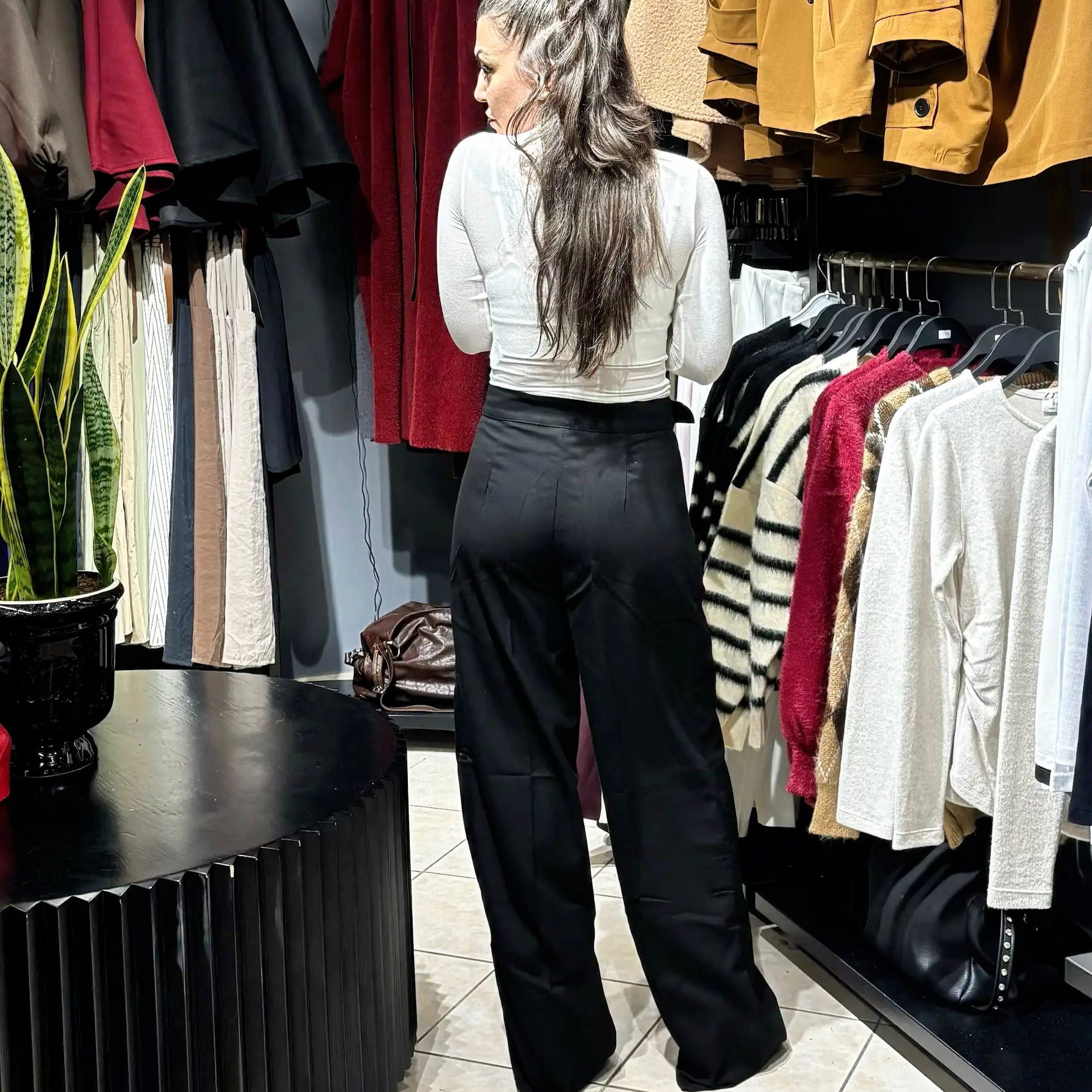 Kendinden Kemerli Palazzo Pantolon