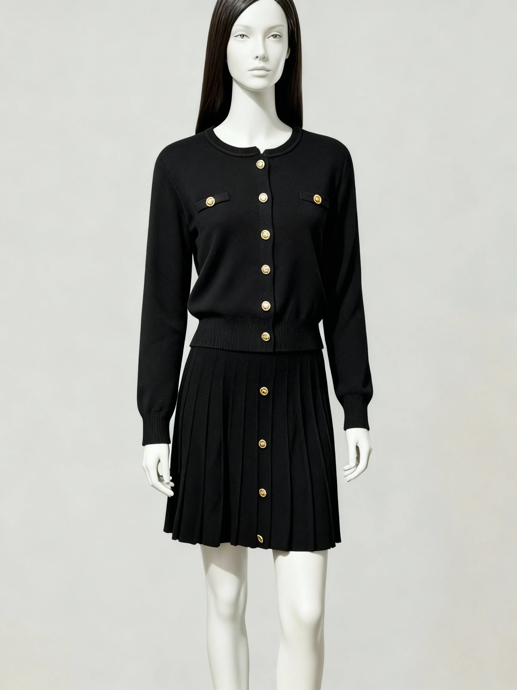 Triko Hırka Mini Etek Takım