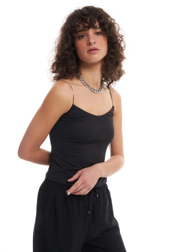 İP ASKILI ATLET - SİYAH