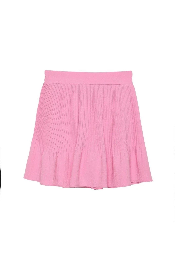 İÇİ ŞORTLU ETEK - PEMBE