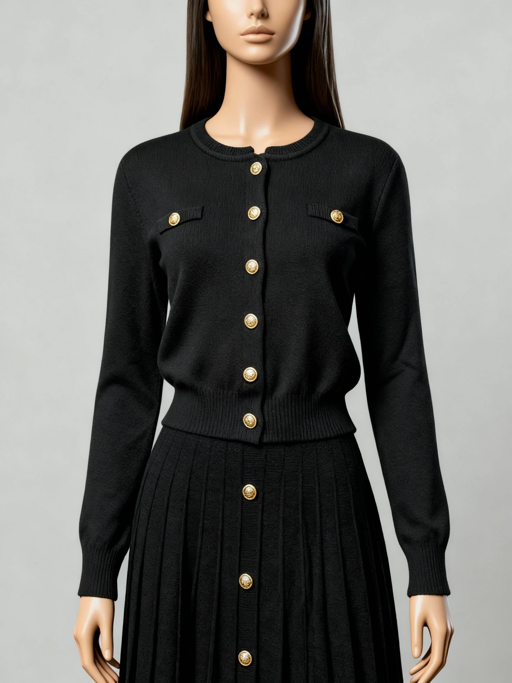 Triko Hırka Mini Etek Takım