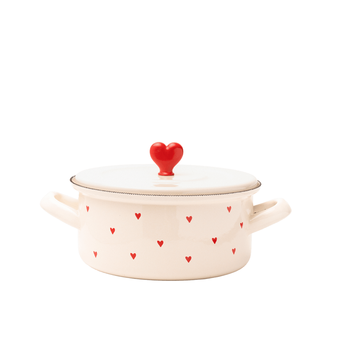 Cupid Emaye Kısa Tencere 18cm 1.5 litre