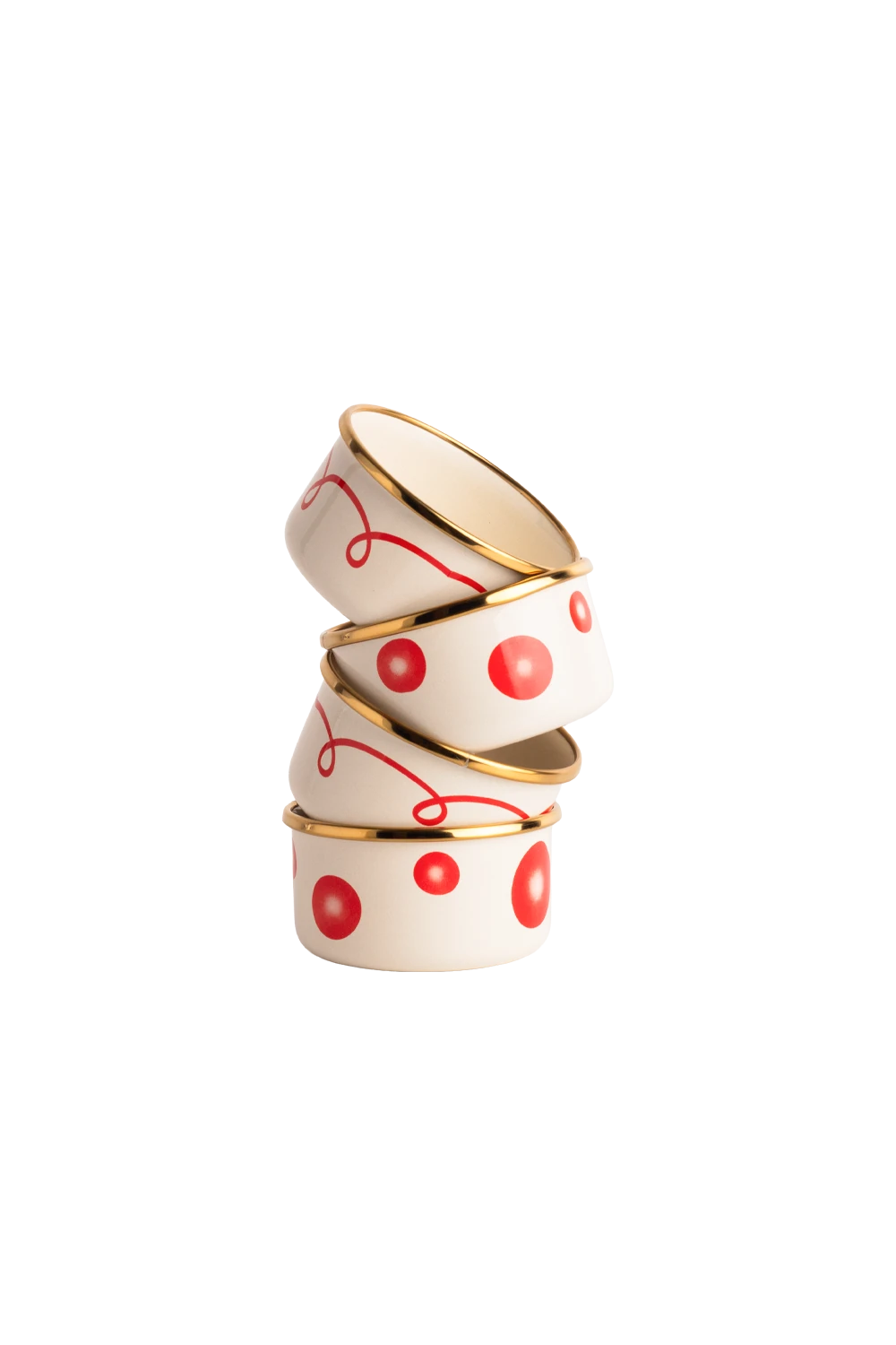 Emaye Merry  4’lü kase Çerezlik, Kahvaltılık, Reçellik, Zeytinlik, Sunumluk Seti 8cm 200 ml