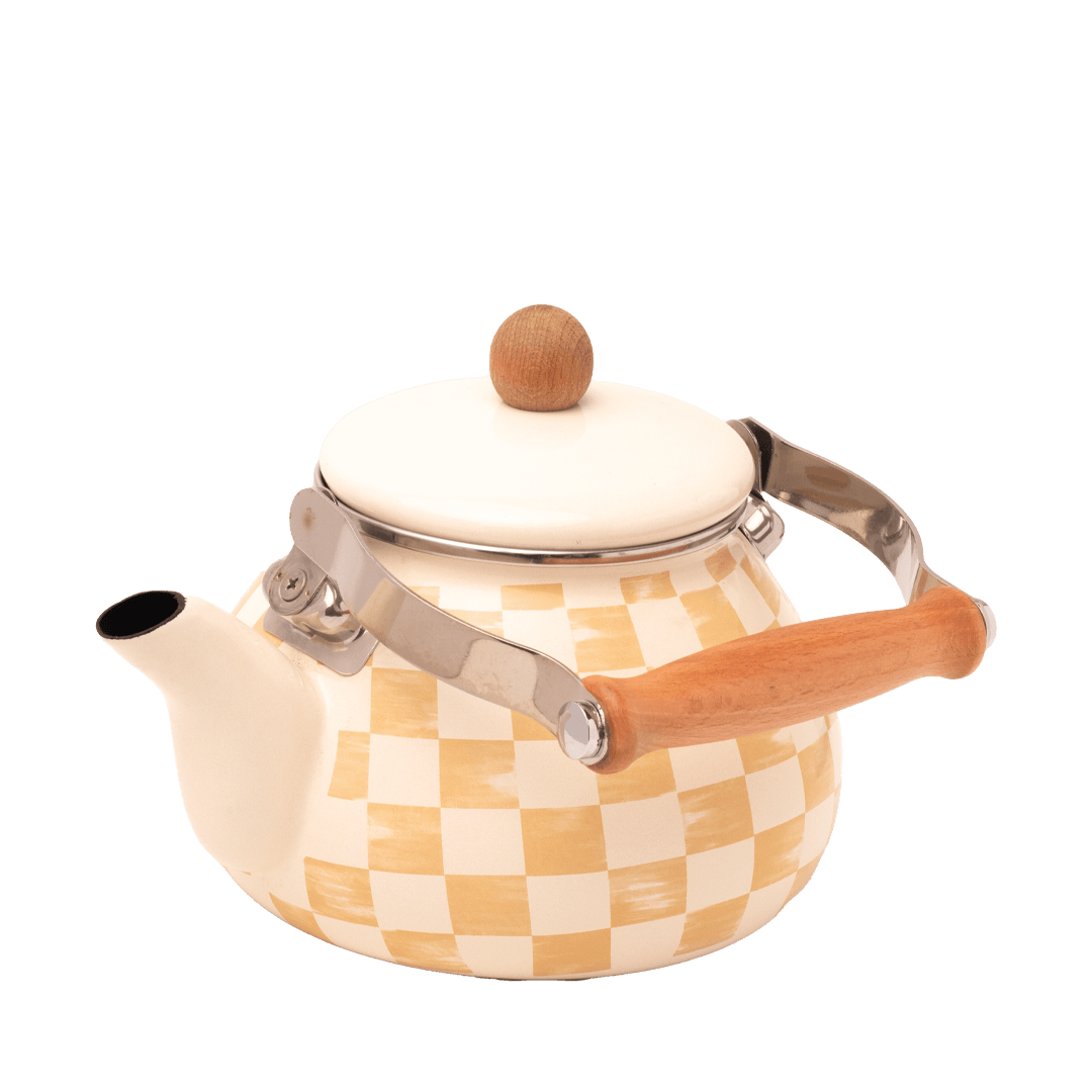 Beige Emaye Kettle