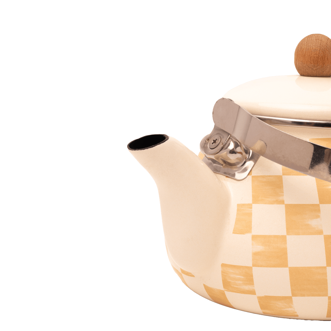 Beige Emaye Kettle