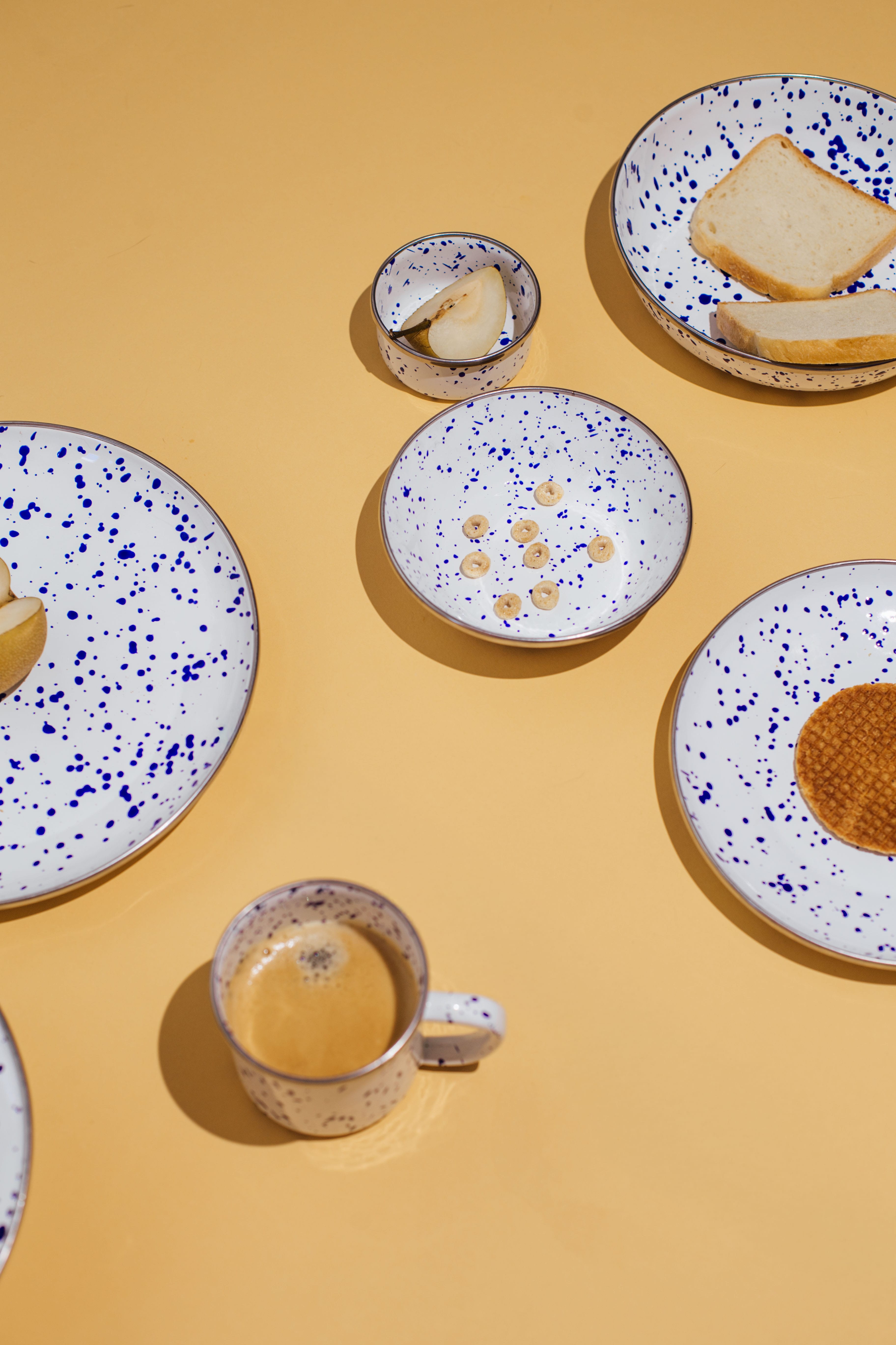 EMAYlab Speckles -Çorba Kasesi Çukur Tabak 15cm - Cobalt
