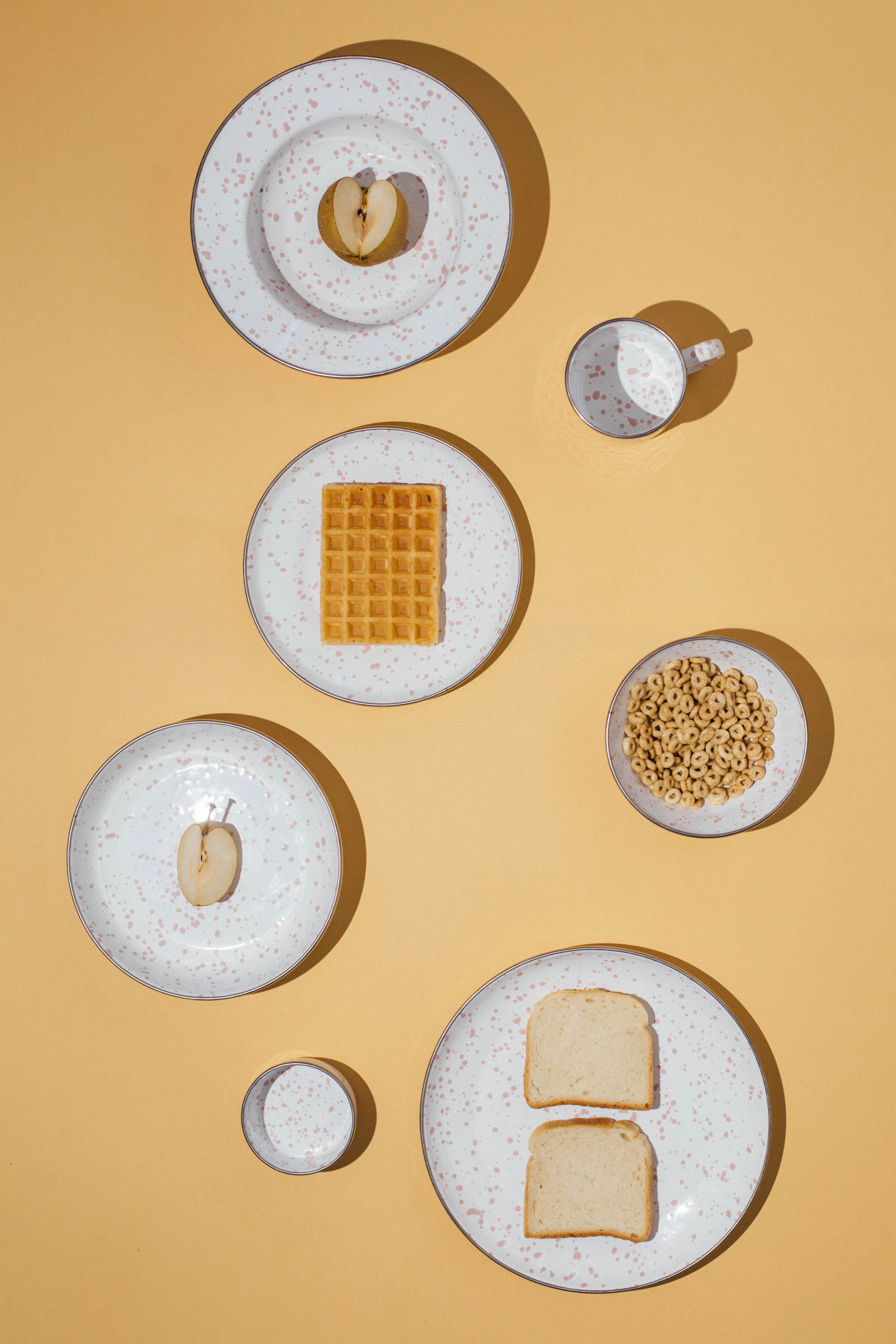 Speckles Emaye 4’lü kase Çerezlik, Kahvaltılık, Reçellik, Zeytinlik, Sunumluk Seti 8cm 200 ml - Pembe